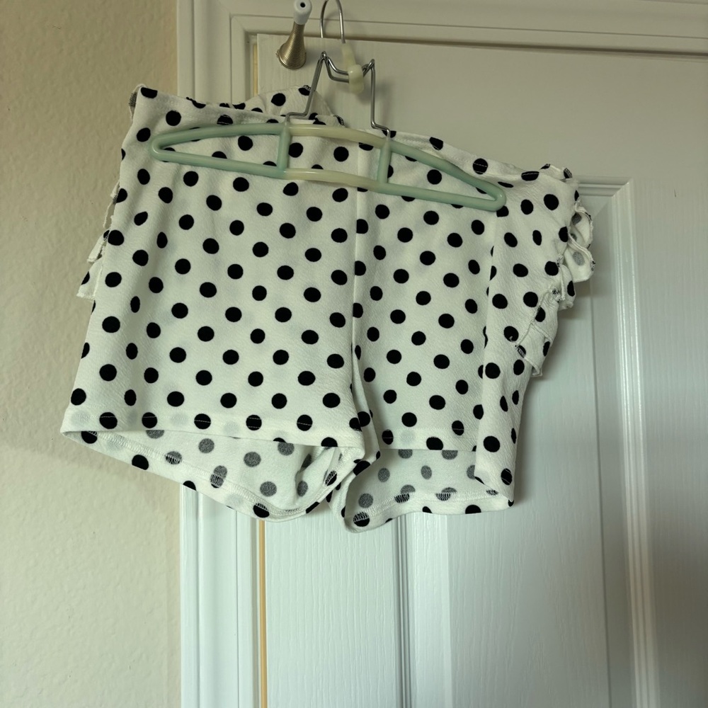 Fashion Nova Black and White Polka Dot High Waist Shorts - Picture 4 of 6